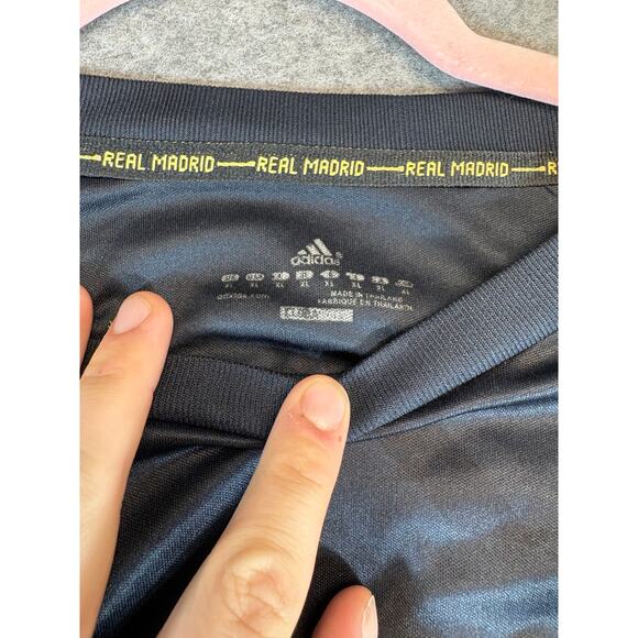 Adidas Real Madrid Bwin Football Jersey Men XL Black Climacool Soccer Sportswear - Picture 5 of 8